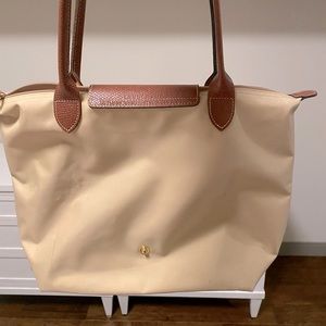Beige Longchamp small tote